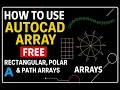 Master Array Command in AutoCAD Rectangular Polar Path Array Explained