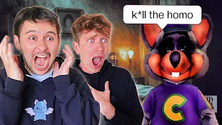 we played roblox horror games in a haunted hotel ft stinky asher