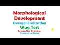 Acquisition of morphology by children in fisrt language acquistion l morphological development