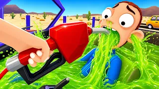 Making Civilians DRINK Gas in Gas N Cars VR (IT WENT CRAZY)