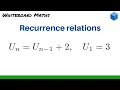 Recurrence relations