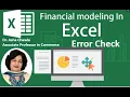 15 Error Check Financial Modeling in Excel Asha Chawla