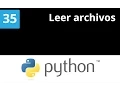 Python Tutorial 35 - Leer Archivos
