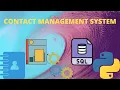 how to make a Contact Management System with Python sqlite3 and tkinter