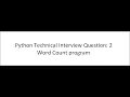 Python Technical Interview Question 2 -
