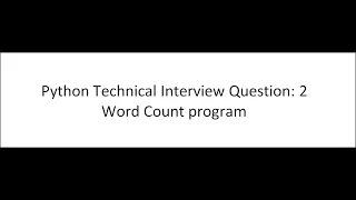 Python Technical Interview Question 2 -
