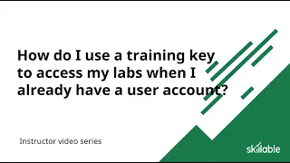 Instructor How Do I Login to Existing User Account and Redeem Training Key