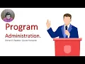 Introduction to Program Administration