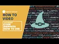 How To Use code snippets JavaScript for your apps