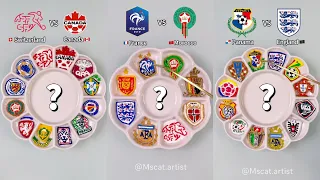 Guess the Final Color! ⚽🏆 World Cup Collection 03| Color Mixing | ASMR#art#satisfying#football