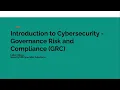 Lagu Introduction to Cybersecurity - Governance Risk and Compliance