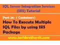 SSIS Tutorial Part 26-How To Execute Multiple SQL Files by using SSIS Package