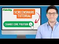 How To Change Your Fidelity Core Position Online Screenshare Tutorial