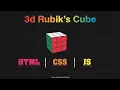 How to create a 3D Rubik s Cube using HTML CSS and JavaScript tutorial Amazing Rubik s Cube