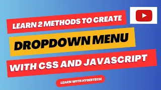 How to Create Dropdown Menus with CSS and JavaScript Step-by-Step Tutorial Learn With Hydeetech