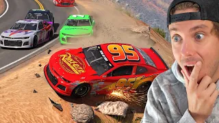 Reacting To Racecar Crashes in beamNG