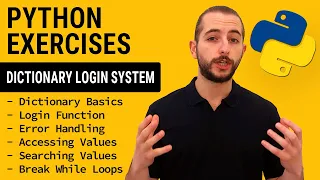 Python Exercise Dictionary Login System in Python Beginner Level With Challenges Application