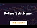 python split name