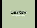 Caesar cipher part 2
