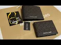 Michael Kors Cooper billfold with card case dark brown