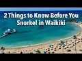 2 Things to Know Before You Snorkel in Waikiki