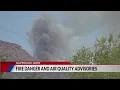 Air quality advisories and fire danger in Colorado