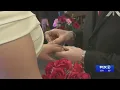 Couples tie the knot on memorable date