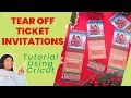How to Make Tear Off Ticket Invitations or Raffle Tickets Using Cricut