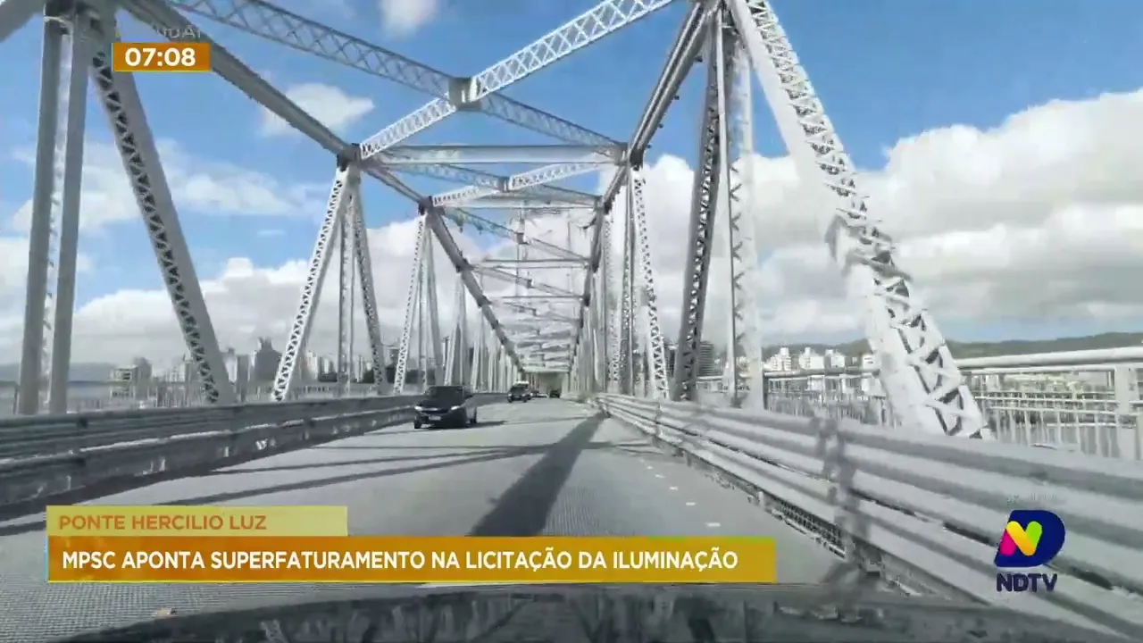 MPSC aponta superfaturamento no processo licitatório da iluminação da ponte Hercílio Luz