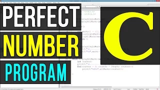 Perfect Number Program C Language Tutorial