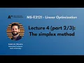 MS-E2121 - Linear Optimization