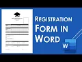 How to Create a Registration Form in Word