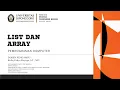 LIST dan ARRAY - Pemrograman Komputer