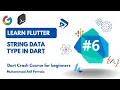 Dart Programming Course for Beginners String data type in dart