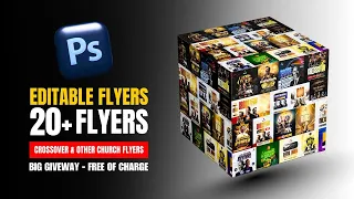 FREE PSD Crossover Church flyers WORD Jesus is coming again
