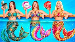 Rica VS Pobre VS Mega Rica Sirena | Desafíos Divertidos por TeenDO Challenge