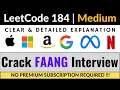 Leetcode 184 - Department Highest Salary