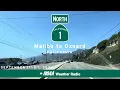 California SR-1 North from Malibu to Oxnard w NOAA Weather Radio -