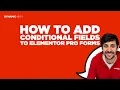 How to show hide fields in real time with Conditional Fields for Elementor Pro Forms