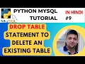 DROP TABLE Statement to Delete an Existing Table in MySQL Python Python MySQL Tutorial in Hindi