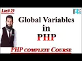 PHP Tutorial in Urdu Hindi Global Variables in PHP