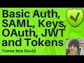 Basic Auth SAML Keys OAuth JWT and Tokens