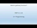 What is getline function C Programming PART-A-1-19