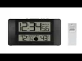 -La Crosse Technology Atomic Digital Wall Clock-Indoor Outdoor Temp Moon Model 513-1417BS