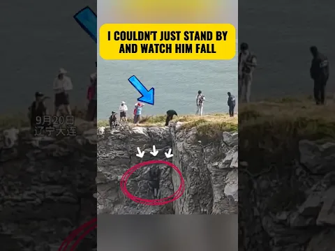He Climbed a Cliff with NO GEAR to Save Him! 😱 #shorts