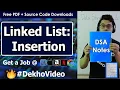 Insertion of a Node in a Linked List Data Structure