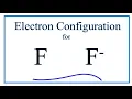 F - Electron Configuration Fluoride Ion