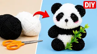DIY Panda Pom Pom 🐼 So Cute and Easy to Make! | Как сделать Панду из ниток