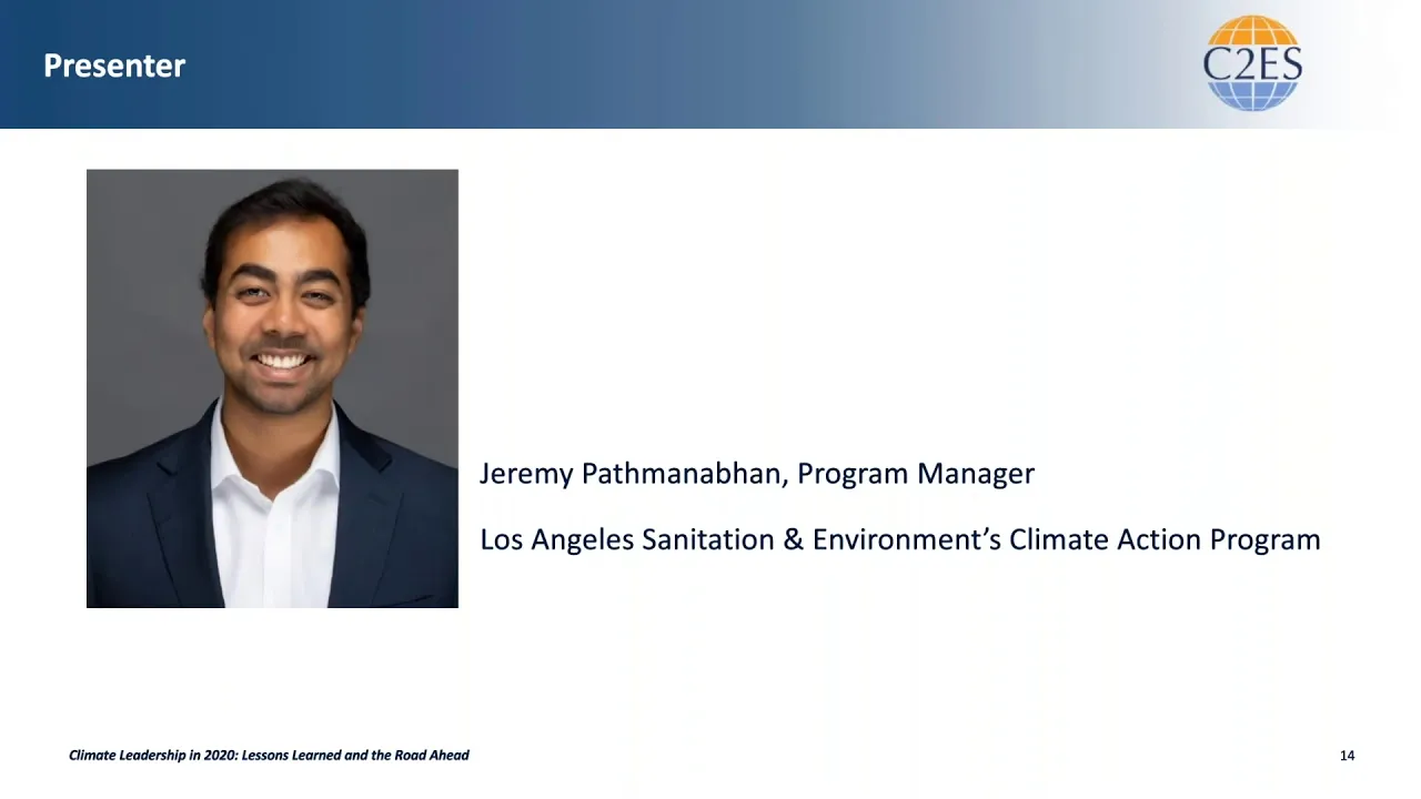 Webinar – Climate Leadership in 2020:  Lessons Learned and the Road Ahead 1