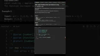 LeetCode 30-Days JavaScript Challenge Solving Apply Transform Over Each Element in Array 2635